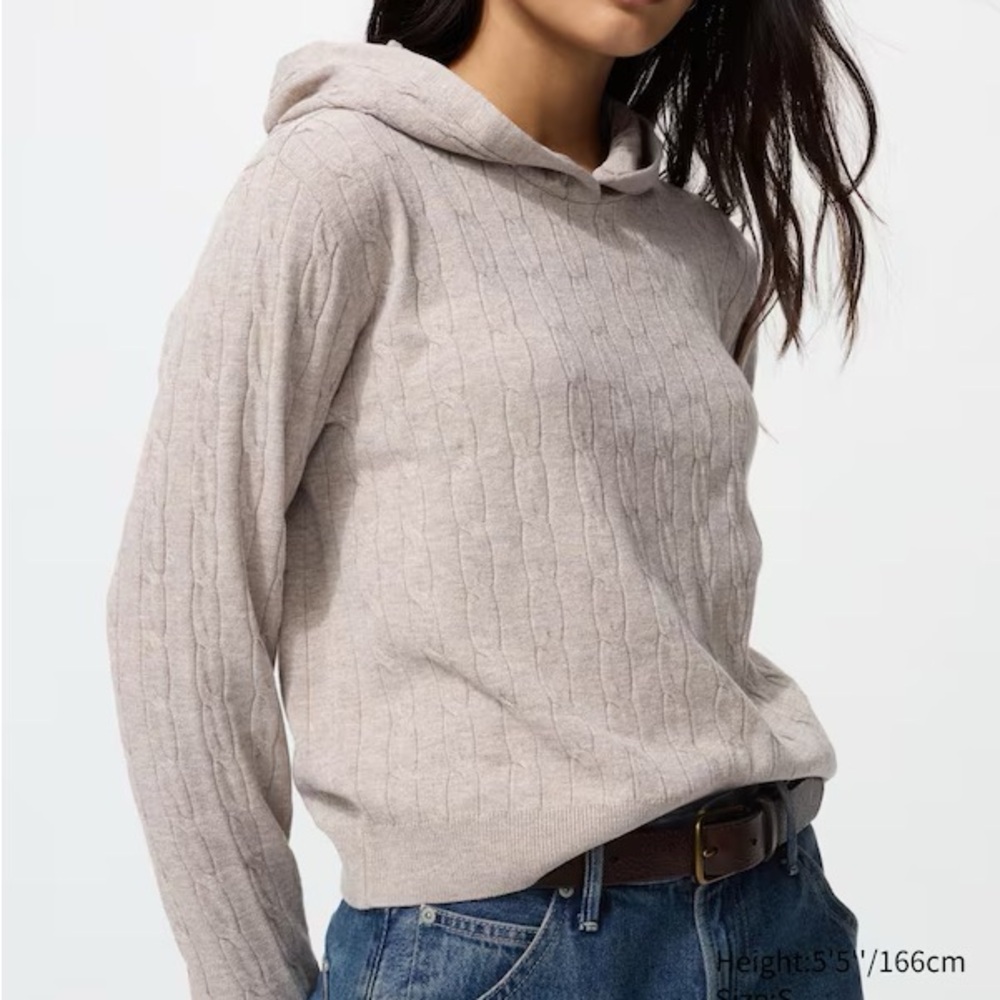 Uniqlo cable knit sweater set beige - Picture 3 of 4